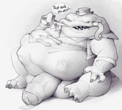 anthro avoid_posting balls belly big_belly big_penis bodily_fluids catfish dripping fish genital_fluids genitals huge_cock league_of_legends male male_pred marine monochrome penis precum precum_drip riot_games smolrainbowgoat tahm_kench video_games vore