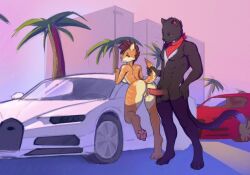 anthro duo felid feline female grand_theft_auto grand_theft_auto_v ioankian male male/female mammal racing rockstar_games sabertooth_(disambiguation) sil_blackmon toofer video_games