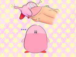 ... absurd_res ambiguous_gender blush bodily_fluids cum cum_inflation cung deep_throat duo excessive_cum exclamation_point fellatio genital_fluids genitals hi_res humanoid inflation kirby kirby_(series) kirby_and_the_forgotten_land kirby_condom male mouthful_mode nintendo oral pattern_background penetration penile penis pink_body ridiculous_fit sex simple_background stretching vein veiny_penis video_games waddling_head