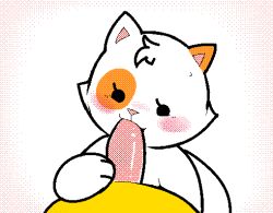 all_the_way_to_the_base animated blowjob canine cat deepthroat domestic_cat erection felid feline fellatio feral gif kekeflipnote kekitopu on_model oral oral_sex penis style_parody