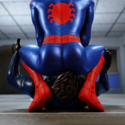 2boys aj_(aj_racer95) aj_racer95 ass facesitting fortnite gay male marvel mask masked masked_male original_character peter_parker smooth_skin spider-man spider-man_(fortnite) spider-man_(series) suit