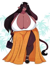 1girls 2021 black_hair breasts cleavage cow_ears cow_girl cow_horns cow_tail curvaceous curvy female female_focus furry gigantic_breasts green_eyes hips horns huge_breasts hyper hyper_breasts jwinkz long_hair solo solo_female solo_focus summer_(jwinkz) tail thick_thighs thighs top_heavy voluptuous wide_hips