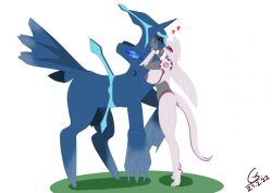 anthro big_breasts breasts dialga dialga_(origin_form) feral glasc kissing nipples palkia pokemon pokemon_(species) pokemon_legends:_arceus