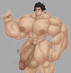 abs balls biceps black_clover bodybuilder flaccid gab_art hyper hyper_balls hyper_genitalia hyper_muscles hyper_penis hyper_testicles male male_focus male_only muscles muscular muscular_arms muscular_ass muscular_back muscular_legs muscular_male muscular_thighs nipples nude pecs penis solo solo_male testicles veins veiny_penis yami_sukehiro