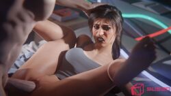 big_penis black_lipstick british brown_eyes brown_hair clenched_teeth embracer_group european forced lara_croft lara_croft_(survivor) legs legs_up long_penis looking_at_viewer mascara rape rough_sex ruined_makeup runny_makeup spread_legs sus-3d tomb_raider tomb_raider_(survivor) vaginal_penetration