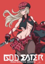 1girls alisa_ilinichina_amiella blonde_hair female female_only god_eater greatsword solo