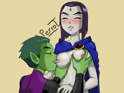 beast_boy dc dc_comics female perrot rachel_roth raven_(dc) straight straight_hair teen_titans