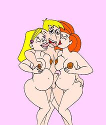 1boy 2girls braceface crossover disney female human kim_possible kimberly_ann_possible male multiple_girls multiple_pregnancies nipples penis pregnant ron_stoppable sharon_spitz straight tagme