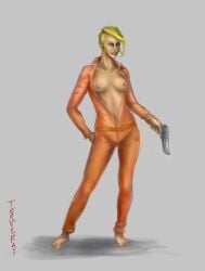 blonde_hair enter_the_gungeon female pinup tagme the_convict_(enter_the_gungeon)