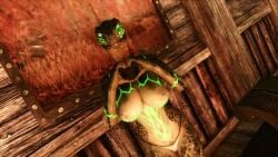 3d 3d_(artwork) animated argonian bethesda_softworks big_breasts bouncing_breasts breasts dance dancing female fur furry heart_hands karsted25 lizard multicolored_fur multiple_girls nipples no_sound non-mammal_breasts nude panties seductive skyrim swaying swaying_hips tagme the_elder_scrolls video video_games wide_hips