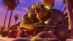 1futa 3d ass balls bikini breasts cum cumshot fingering futa_only futanari hand_on_ass huge_balls huge_cock orisa overwatch penis penis_out robot snips456 snips456fur solo text