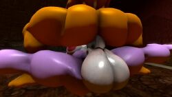 1boy 1futa 3d animated anthro big_balls big_breasts big_penis blaze_the_cat cum cum_in_ass cum_inside female_on_bottom five_(artist) futa_on_male futanari male miles_prower sonic_(series) sound source_filmmaker tagme tails video