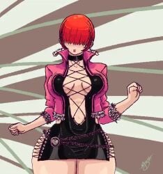 1girls animated big_breasts breast_expansion breasts choker expansion female female_only front_view growth hair_over_eyes hidden_eyes hips huge_breasts human human_only humanoid hyper hyper_breasts king_of_fighters large_breasts miyatakun miyatkun1 mp4 no_sound red_hair ripped_clothing shermie_(kof) snk solo solo_female thick thick_thighs thighs video voluptuous wide_hips