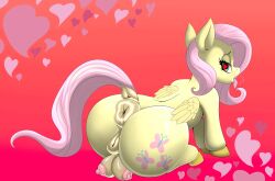 <3_eyes absurd_res animal_genitalia animal_pussy anus ass big_anus crotchboobs cutie_mark dock equid equine equine_pussy feral fluttershy_(mlp) friendship_is_magic genitals hair half-closed_eyes hasbro heart hi_res holidays hooves mammal medium_breasts my_little_pony narrowed_eyes nipples pegasus pink_hair pink_tail puffy_anus pussy raised_tail red_background simple_background skunk_bunk tongue tongue_out valentine's_day wings yellow_body