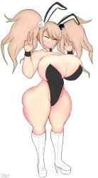 big_breasts bimbo breasts bunny_ears bunny_suit bunnysuit bursting_breasts danganronpa gigantic_breasts happy highleg_leotard hips huge_breasts huge_hips huge_thighs hyper hyper_breasts iron-0xide junko_enoshima large_breasts leotard massive_breasts milf playboy_bunny sanka-tetsu straight_hair tagme thick_thighs thighs twintails wide_hips