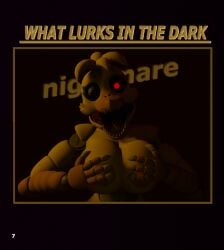 3d breasts five_nights_at_freddy's five_nights_at_freddy's_4 kemmanen nightbotgrey nightmare_chica_(fnaf) playbot red_eyes solo_female