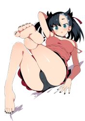 1girls 2022 :o asymmetrical_hair barefoot black_hair black_nails black_panties blush breasts cameltoe feet female female_only fingernails foot_fetish green_eyes long_legs looking_at_viewer lying_on_back marnie_(pokemon) medium_breasts medium_hair nail_polish nintendo panties pokemon pokemon_ss puffy_pussy slim_waist soles thick_thighs thighs toenail_polish toenails tottotonero twintails upskirt