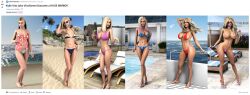 bikini bimbo bimbofication blonde_hair dynamoob gamer_girl reddit revealing_clothes sequence social_media swimsuit transformation_sequence