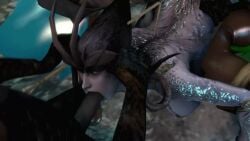 3d animated deepthroat desire_demon dragon_age fellatio guro gurochanop necrophilia no_sound sex spitroast tagme video