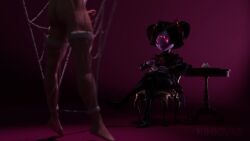 3d animated anon blender bondage cup dominatrix femdom glowing_eyes kinkivas male malesub muffet no_sound penis restrained spider spider_web spikes tea teasing undertale video web wo262