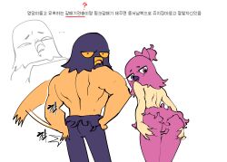 anthro blue_feathers enter_the_gungeon gatling_gull pink_feathers tagme 딸딸딸달딸