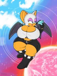 1girls bat big_breasts breasts bursting_breasts chaos_emerald emerald eyelashes female gigantic_breasts gloves heel_boots heels huge_ass huge_belly huge_breasts huge_butt huge_hips huge_thighs large_breasts makeup rouge_the_bat sega sonic_(series) sonic_the_hedgehog_(series) stretched_clothing thick thick_ass thick_legs thick_thighs wardrobe_malfunction white_fur wings yummygoods zipper zipper_pull_tab