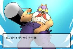 enter_the_gungeon gatling_gull korean_text monster muscular tagme translation_request upward_shot 딸딸딸달딸