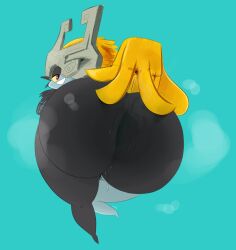 1girls anus armor ass bedroom_eyes big_anus big_ass bottom_heavy female floating fused_shadow hair hair_hand headgear helmet hi_res huge_anus huge_ass humanoid imp imp_midna looking_back markings midna multicolored_body narrowed_eyes nintendo nude one_eye_obstructed orange_hair ota_(artist) presenting presenting_hindquarters red_eyes seductive smile solo spread_anus spread_ass spreading the_legend_of_zelda thick_thighs twili twilight_princess two_tone_body video_games yellow_sclera