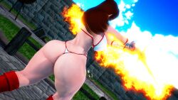 1girls 3d abs alternate_breast_size amazon big_ass big_breasts bikini bikini_armor brown_hair faubek female fire fit fit_female g-string golden_axe honey_select huge_ass huge_breasts long_boots long_hair magic plump posing sega solo solo_female sword tagme tyris_flare warrior weapon wide_hips