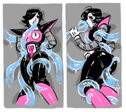 ectoplasm femboy hotlegmeme male male_only mettaton mettaton_ex restrained tentacle tentacle_on_male tentaclejob undertale yaoi