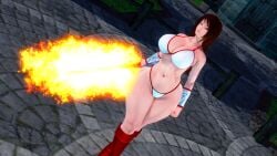 1girls 3d abs alternate_breast_size amazon big_ass big_breasts bikini bikini_armor brown_hair faubek female fire fit fit_female g-string golden_axe honey_select huge_ass huge_breasts long_boots long_hair magic plump posing sega solo solo_female sword tagme tyris_flare warrior weapon wide_hips