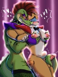 2boys alligator alligatorid animatronic anthro anthro_on_anthro anthro_only anthro_penetrated anthro_penetrating anthro_penetrating_anthro anthrofied areola areolae bear big_breasts black_nose blue_eyes blush blushed bodypaint boner bow_tie bowtie breast_grab breasts bulge crocodile crocodilian cum cum_inside cum_leak cum_leaking duo duo_focus ear_piercing earrings erect erect_penis erection facepaint five_nights_at_freddy's five_nights_at_freddy's:_security_breach gay glamrock_freddy_(fnaf) glasses grabbing grabbing_breasts half-closed_eyes jadysilver leaking leaking_cum legwear long_tail machine male_only male_penetrated male_penetrating_anthro male_penetrating_male mammal masturbating masturbation mohawk_(hairstyle) montgomery_gator_(fnaf) nipples nude penetration penile_penetration penis pierced_ears piercing pounding red_eyes robot saliva saliva_trail sharp_teeth smile smiling star_glasses tail tailjob teeth yaoi