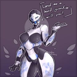 ada-1 big_breasts blue_eyes breasts bungie busty curvaceous curves curvy curvy_body curvy_female curvy_figure destiny_(game) exo humanoid pussy robot robot_girl robot_humanoid solo text thick_thighs vagina