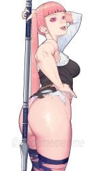 1girls ass ass_focus big_ass big_breasts breasts female female_only fire_emblem fire_emblem:_three_houses garreg_mach_monastery_uniform hair hand_on_hip hilda_valentine_goneril holding holding_object nintendo open_mouth panties pink_eyes pink_hair ripped_clothing ripped_thighhighs solo solo_female spear teeth thick_thighs thighhighs thighs tongue tongue_out twintails white_panties wwe07