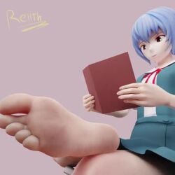 1girls 3d animated barefoot blue_hair digital_media_(artwork) feet female female_only foot_fetish foot_focus fully_clothed mp4 neon_genesis_evangelion no_sound pale_skin reading red_eyes rei_ayanami rellth schoolgirl short_hair sitting solo toe_scrunch toes toes_curled video watermark