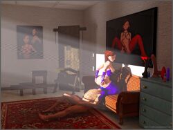 1boy 1girls 3d bdsm_outfit bdsm_room disney domination dominatrix facesitting helen_parr male_nipples nipples pixar smooth_skin susanna-a-erotica the_incredibles