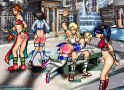 blonde_hair bottomless cassandra_alexandra chai_xianghua congolike long_hair milf seong_mi-na sisters sophitia_alexandra soul_calibur spank spank_marks spanked spanking taki violence