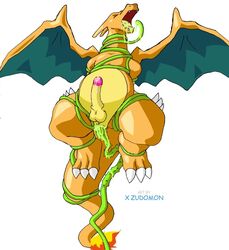 charizard claws color cum feral fire insertion male male_only nintendo nude penis pokemon pokemon_(species) tagme tail tail_fire tentacle wings