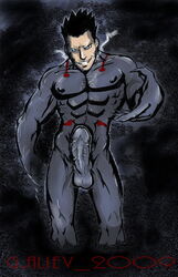 2009 abs color erection front_view fullmetal_alchemist g.aliev greed homunculus male male_only nude penis solo standing tagme