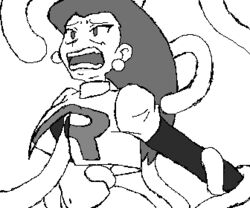 animated black_and_white bloggerman boots female high_heel_boots human jessie_(pokemon) nintendo pokemon team_rocket tentacle tentacles thigh_boots