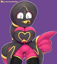 anthro breasts greepurl grin pokemon pokemon_oc pussy pussy_hair sadflowerhappy sfhrender