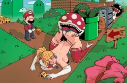 1girls 2021 all_fours ass_tattoo blonde_hair blooper blush carlaumdu chain_chomp crown detailed_background dress dress_removed elbow_gloves face_down_ass_up female goomba heart-shaped_pupils heels hi_res human legwear licking licking_pussy luigi mario mario_(series) nintendo nude nude_female panties_aside piranha_plant ponytail princess_peach prostitution public_use red_legwear red_lipstick saliva super_mario_bros. tattoo tattoo_on_butt teeth_clenched thick_thighs thwomp