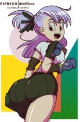 ass big_ass big_butt bulma_briefs dragon_ball dragon_ball_(classic) manga semidraws teenage_bulma teenager wild_rider_suit