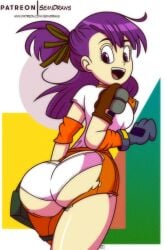 ass big_ass big_butt bubble_butt bulma_briefs dragon_ball dragon_ball_(classic) panties ripped_clothing semidraws short_shorts shorts teenage_bulma teenager tight_shorts torn_clothes wardrobe_malfunction white_panties wild_rider_suit