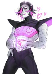 androgynous femboy heartrubs masturbation mettaton mettaton_ex solo suggestive undertale unknown_artist