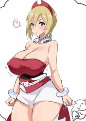 1girls alternate_breast_size big_breasts blonde_hair blue_eyes bolobolo breasts clothed clothed_female clothing curvy curvy_female curvy_figure curvy_hips female female_focus huge_breasts irida_(pokemon) large_breasts looking_at_viewer plump plump_ass pokemon pokemon_legends:_arceus short_hair thick_thighs thighs voluptuous