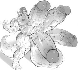 1boy abs balls biceps bodybuilder furry gorecult hyper hyper_balls hyper_genitalia hyper_muscles hyper_penis hyper_testicles male male_focus male_only multi_arm multi_genitalia multi_limb multi_penis muscles muscular muscular_arms muscular_ass muscular_back muscular_legs muscular_male muscular_thighs nipples pecs penis solo solo_male testicles tetraphallia veins veiny_penis