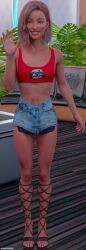 1futa 3d abs big_penis bjon89 clothed clothing erection_under_clothes futa_only futanari light-skinned_futanari lily_(bjon89) mostly_clothed self_upload small_breasts smile solo solo_futa