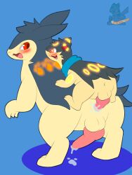 anal anal_sex bodily_fluids cum cum_in_ass cum_inside genital_fluids hi_res male male/male nintendo penetration pokemon pokemon_(species) quilava syngie_(artist) typhlosion video_games