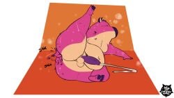 animated anthro big_belly gif hyaenid jeffrey_taggart male male_only mammal slideshow solo solo_male thewilldpink